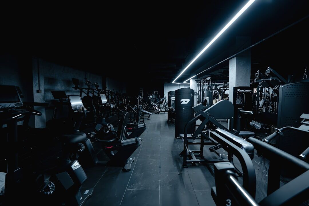 seniors in modern gym