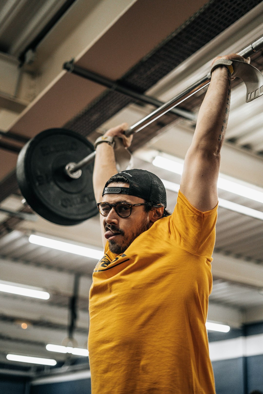 senior man lifting weights