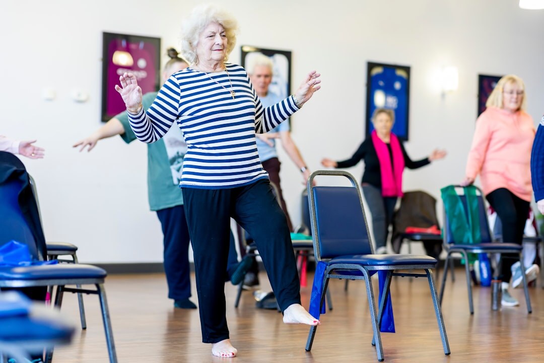 seniors dancing together